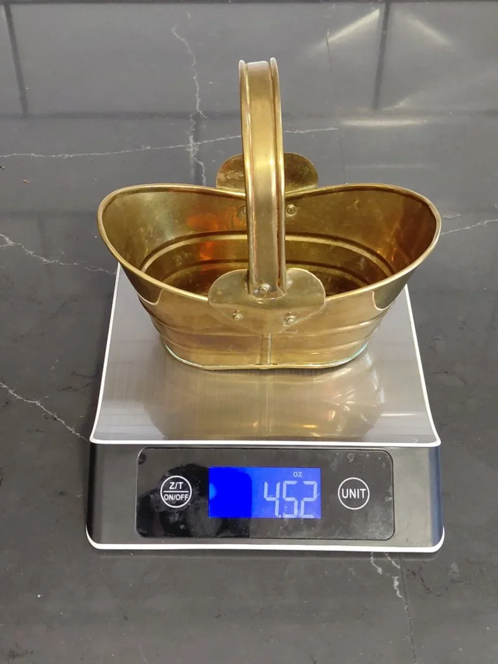 Small Vintage Brass Basket